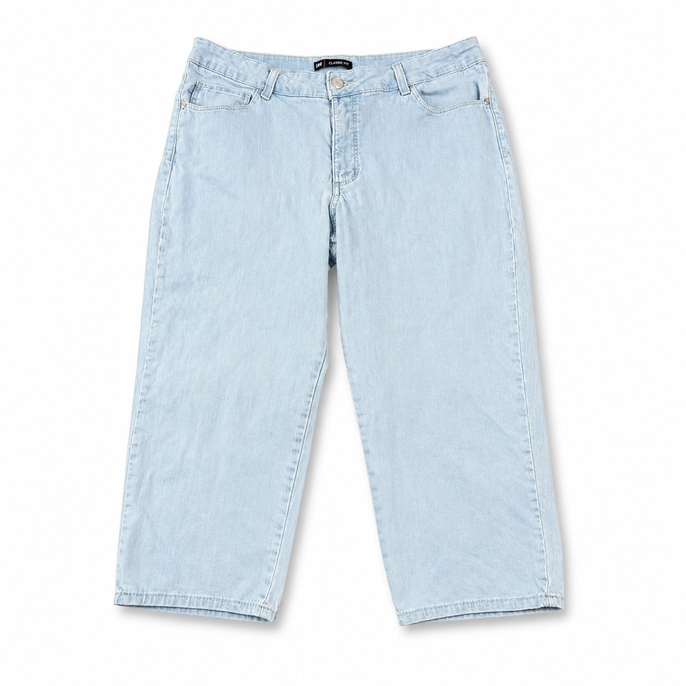 Lee Classic Fit Capri Jeans Womens Size 18 Medium High Rise Stretch Denim